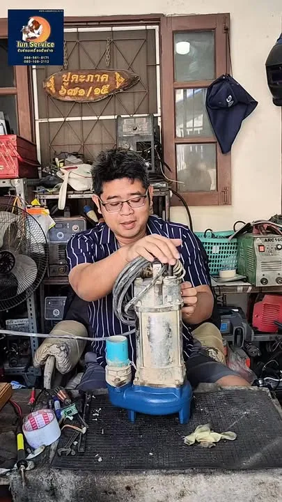 ซ่อมปั๊มจุ่ม TORQUE TQ-SP-DS-750-50 — เปลี่ยนฐานปั๊มเรียบร้อย